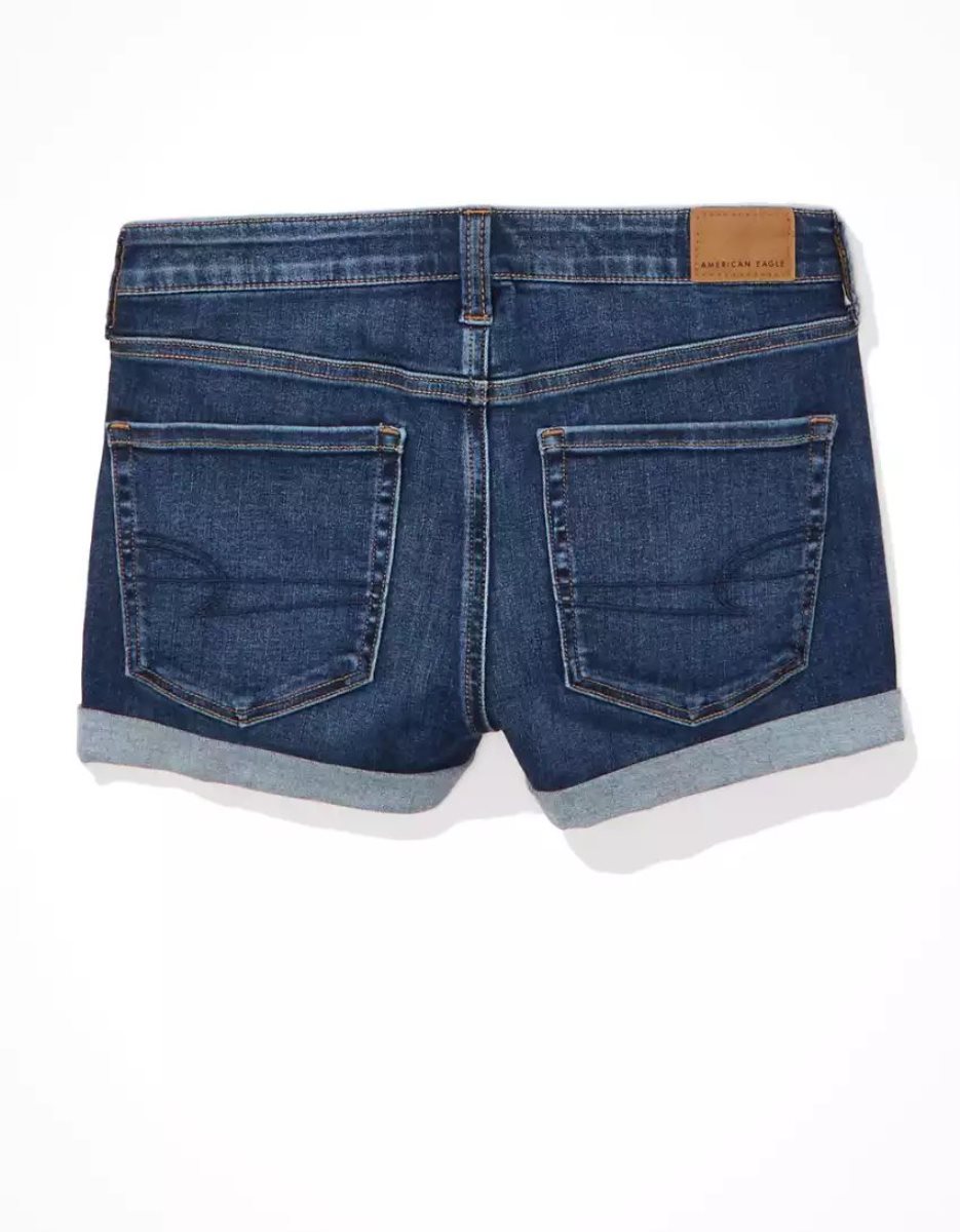 Shorts American Eagle AE Ne(x)t Level High-Waisted Denim Lavage Femme | QHU-51811151